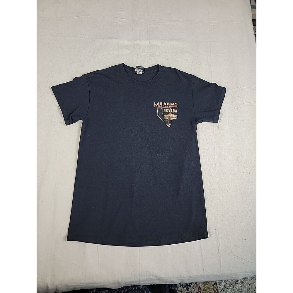 Harley Davidson T Shirt Mens M Nevada Live To Ride Black Biker Motorcycle 2 Side - Picture 2 of 12